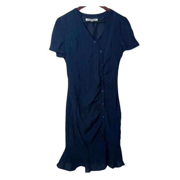 cupcakes & cashmere Dresses & Skirts - Cupcakes & Cashmere Marlyn Dress Asymmetrical Navy Blue Midi Dress Size 10